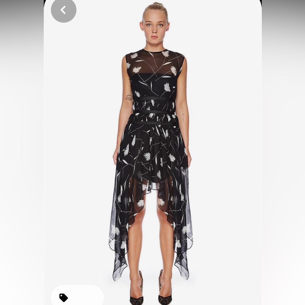 Lover the Label Black and White Asymmetrical Danelion Sundress